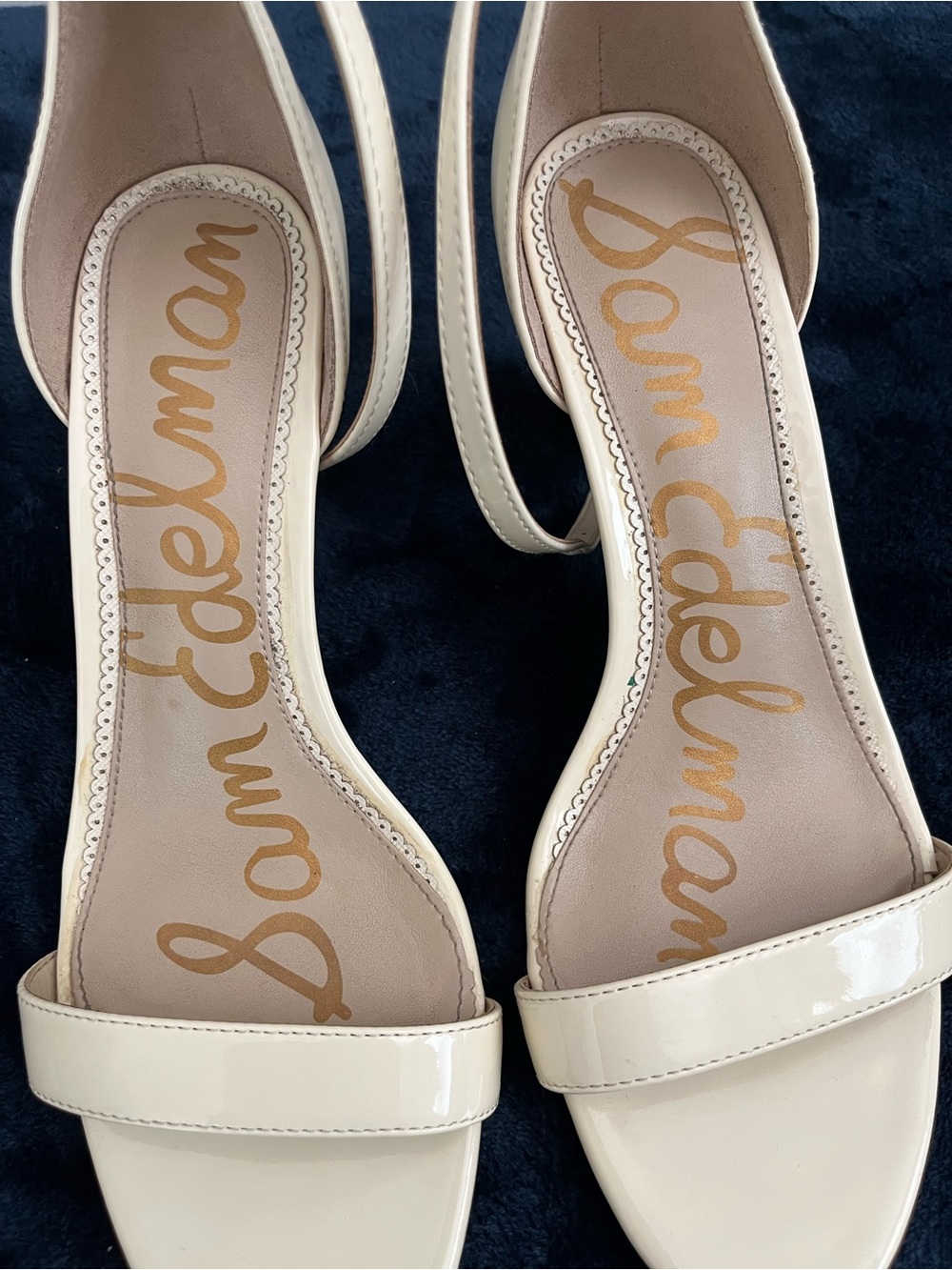 Sam Edelman Cream Ankle-Strap Heels - Picture 6 of 6
